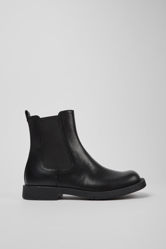 Side view of MIL 1978 Black leather Chelsea boots for men
