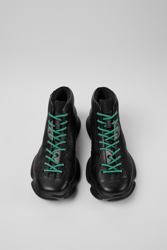 Alternative image of K300397-010 - Karst - Black leather sneakers for men