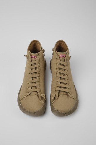 Overhead view of Peu Stadium Beige ankle boots for men