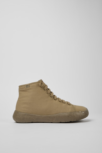 Side view of Peu Stadium Beige ankle boots for men