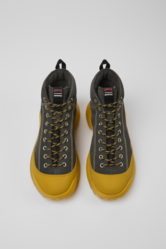 Alternative image of K300431-004 - CRCLR GORE-TEX - Gray and yellow nubuck ankle boots for men