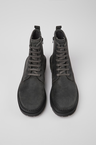 Alternative image of K300433-002 - Brutus Trek MICHELIN - Dark gray nubuck ankle boots for men