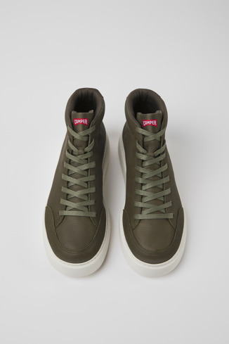 Alternative image of K300438-005 - Runner K21 - Green leather sneakers for men