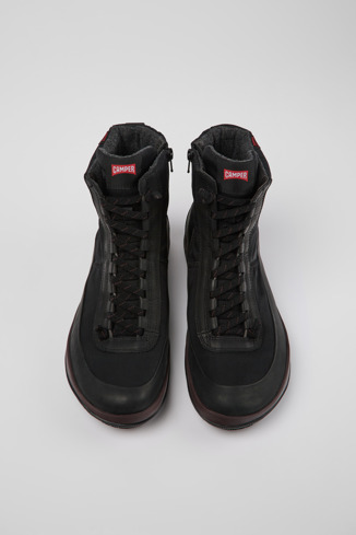 Overhead view of Peu Pista PrimaLoft® Black boots for men