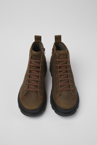 Overhead view of Brutus Brown ankle boot for men