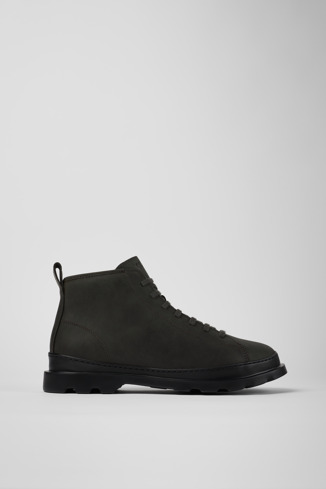 Side view of Brutus Gray ankle boot for men