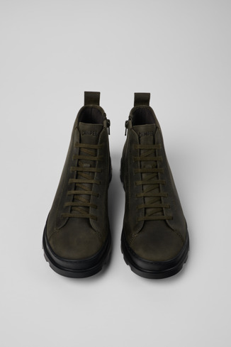 Overhead view of Brutus Dark green ankle boot for men