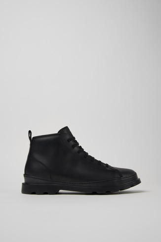 Side view of Brutus Black ankle boot for men