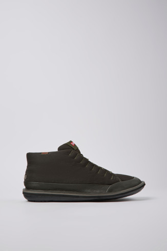 Side view of Beetle PrimaLoft® Green textile and nubuck ankle boots for men