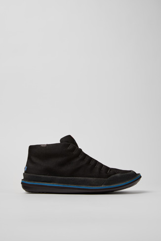 Beetle Botines negros de tejido y nobuk para hombre.