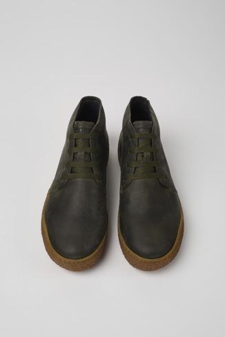 Overhead view of Peu Terreno Green Nubuck Desert Boot for Men