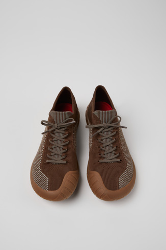 Overhead view of Peu Path Multicolor Recycled PET Sneaker Boots for Men.