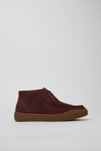 K300530-001 - Peu Terreno - Botines burdeos afelpados para hombre.