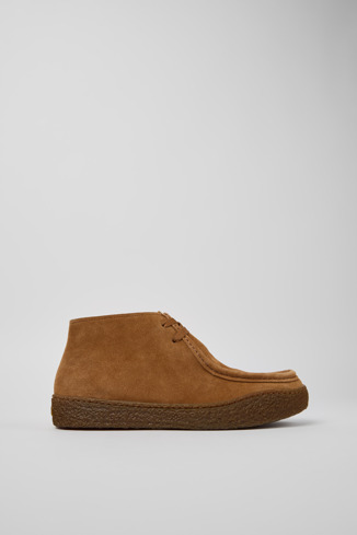 K300530-003 - Peu Terreno - Botines marrones afelpados para hombre.