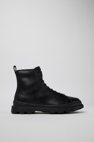 K300533-001 - Brutus+ - Black Leather Mid Boots for Men.