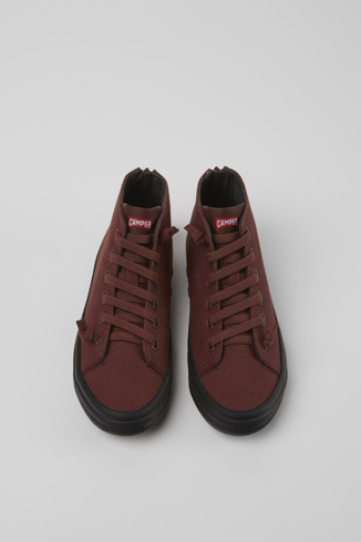 Alternative image of K400163-007 - Borne - Burgundy textile ankle boots for women