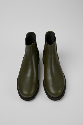 Alternative image of K400299-019 - Iman - Dark green leather Chelsea boots for women