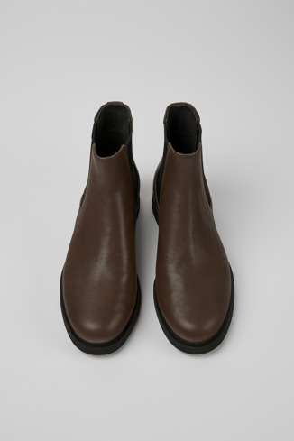 Alternative image of K400299-020 - Iman - Dark brown leather Chelsea boots for women
