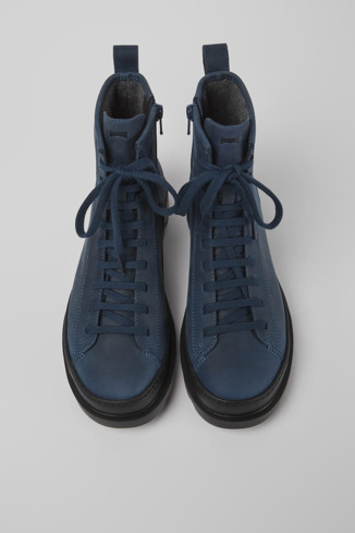 Alternative image of K400325-018 - Brutus - Blue waxed nubuck lace-up boots