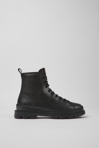 Side view of Brutus Black MIRUM® ankle boots for women