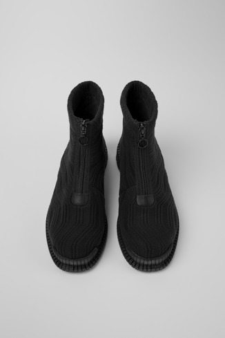 Alternative image of K400356-009 - Pix TENCEL - Bottes noires à zip pour femme