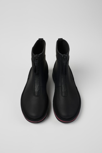 Overhead view of Rolling Black Boots for Women