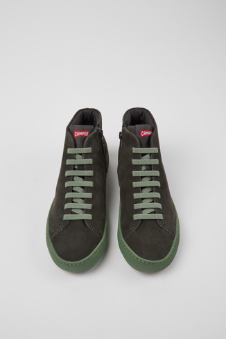 Overhead view of Peu Touring Gray nubuck sneakers for women