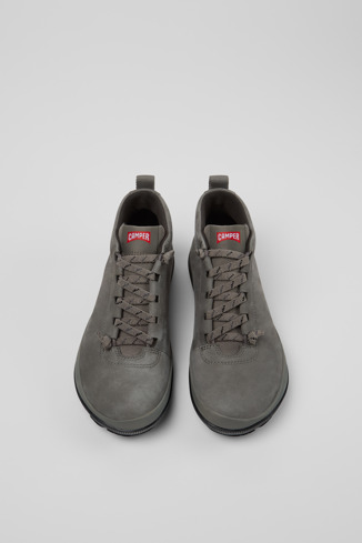 Overhead view of Peu Pista GM - GORE-TEX Gray Nubuck and Textile Ankle Boots for Women.
