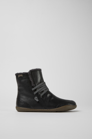 Side view of Peu Dark grey mid boot for women