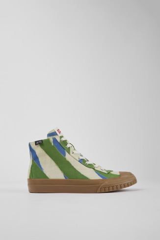 Side view of Camper x EFI Multicolored organic cotton sneakers for women