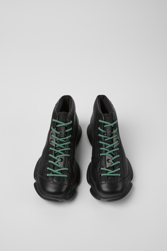 Alternative image of K400568-010 - Karst - Kadın için siyah deri spor ayakkabı