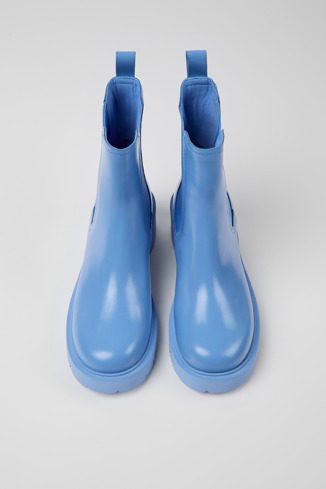 Alternative image of K400575-009 - Milah - Blue leather Chelsea boots for women