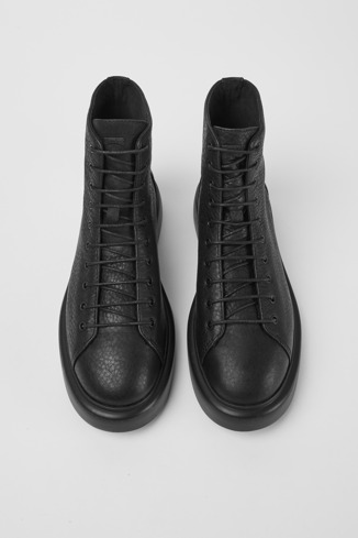 Alternative image of K400578-001 - Poligono - Black leather ankle boots for women