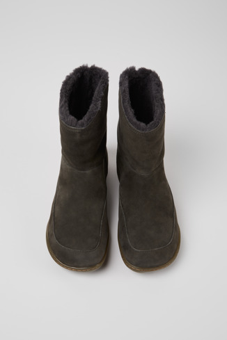 Alternative image of K400598-001 - Peu - Dark grey nubuck ankle boots for women