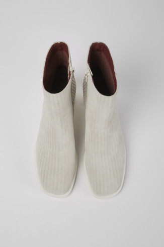 Alternative image of K400609-002 - Meda - White nubuck boots for women