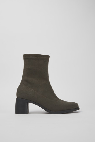 Side view of Meda Green boots for women