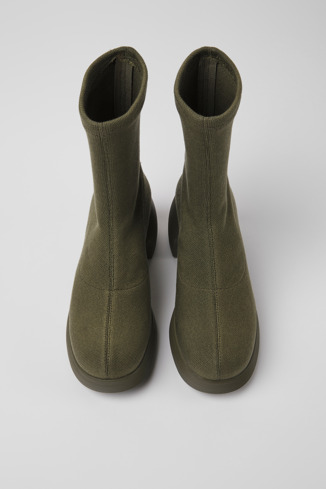 Overhead view of Thelma TENCEL® Green TENCEL® Lyocell boots for women