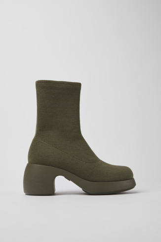 Side view of Thelma TENCEL® Green TENCEL® Lyocell boots for women
