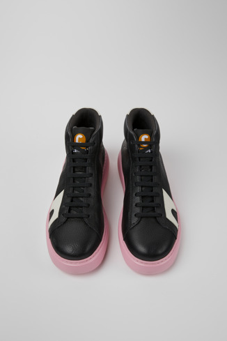 Alternative image of K400626-001 - Runner K21 - Black and white leather women's sneakers