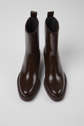Alternative image of K400631-003 - Bonnie - Bottes en cuir marron foncé pour femme