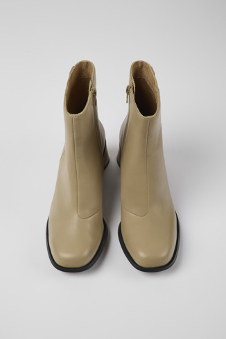 Alternative image of K400637-007 - Kiara - Beige leather ankle boots