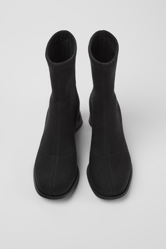 Overhead view of Kiara TENCEL® Black TENCEL™ Lyocell ankle boots