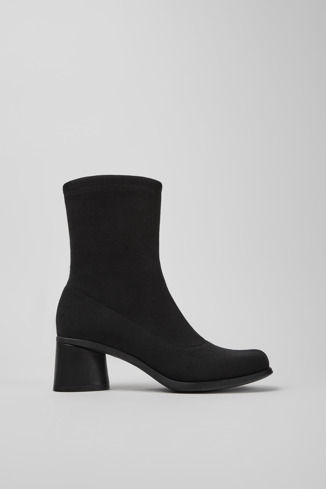 Side view of Kiara TENCEL® Black TENCEL™ Lyocell ankle boots