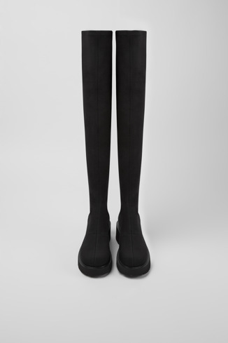 Alternative image of K400641-001 - Milah TENCEL® - Bottes hautes noires en TENCEL™ Lyocell pour femme