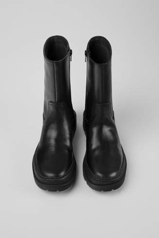 Alternative image of K400644-001 - Brutus Trek MICHELIN - Bottines en cuir noir pour femme