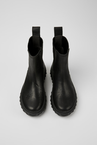 Alternative image of K400654-001 - Ground MICHELIN - Bottines en cuir noir pour femme