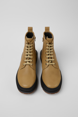 Alternative image of K400671-002 - Brutus Trek MICHELIN - Beige leather ankle boots for women