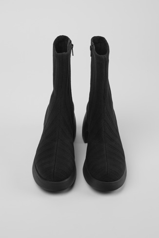 Overhead view of Thelma TENCEL® Black TENCEL® Lyocell boots for women