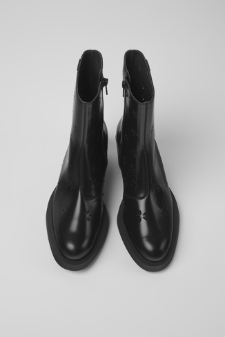 Alternative image of K400687-001 - Bonnie - 黑色皮革女款短靴