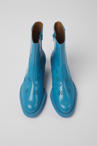 Alternative image of K400687-002 - Bonnie - Bottes en cuir bleu pour femme